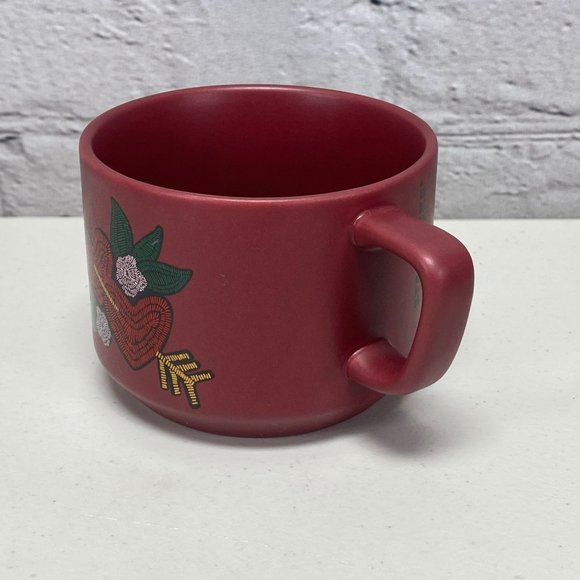 Starbucks 2018 Valentines Day Red Coffee Mug Tea Cup Arrow The Heart - Picture 5 of 7